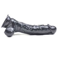 CONSOLADOR REALISTA TESTICULOS (NEGRO) BF1016 9.65