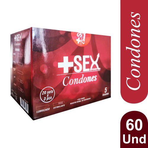 CONDONES +SEXPOWER CAJA X 60 UNIDADES