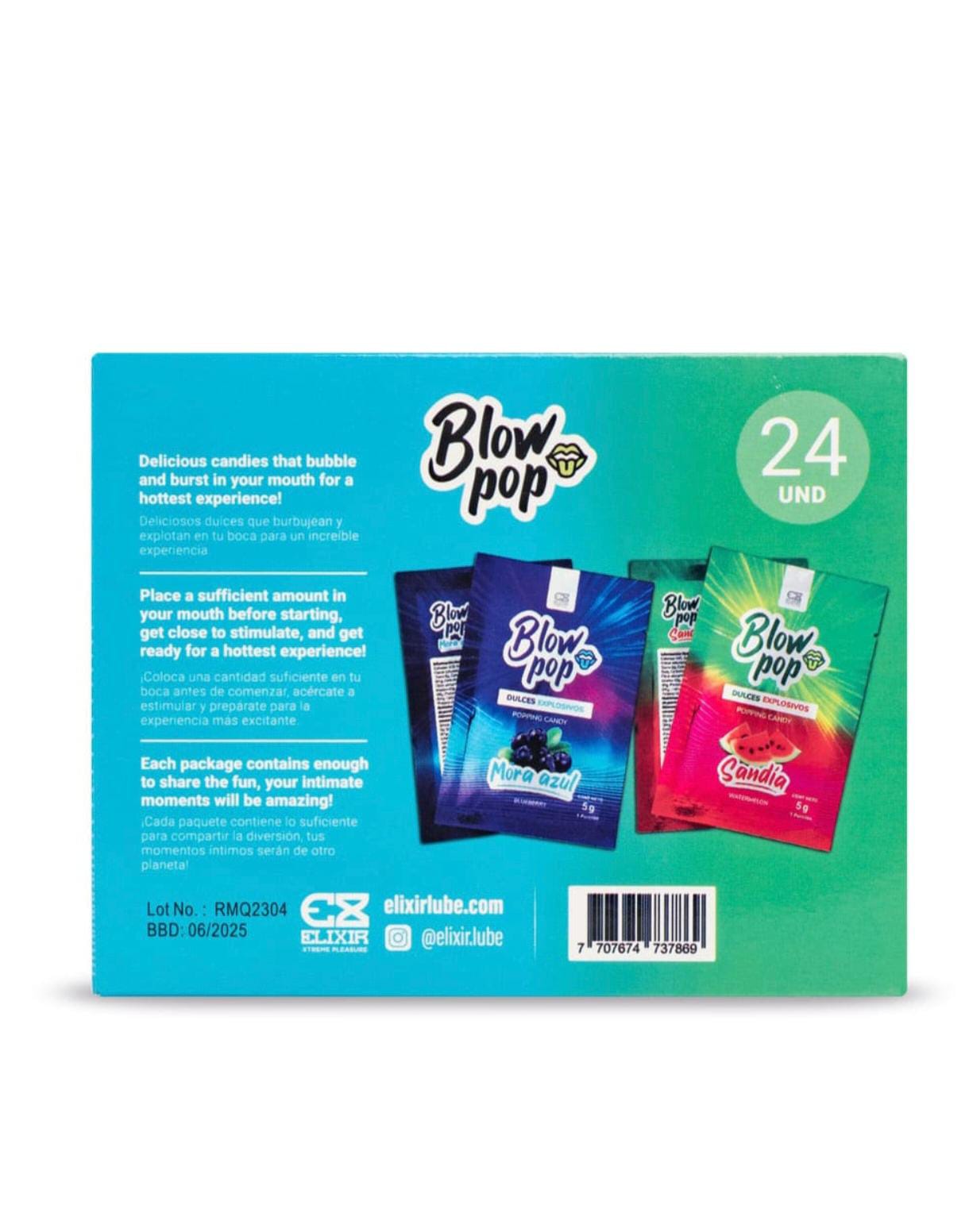CAJA X 24 QUIPITOS EXPLOSIVOS BLOW POP 5GR