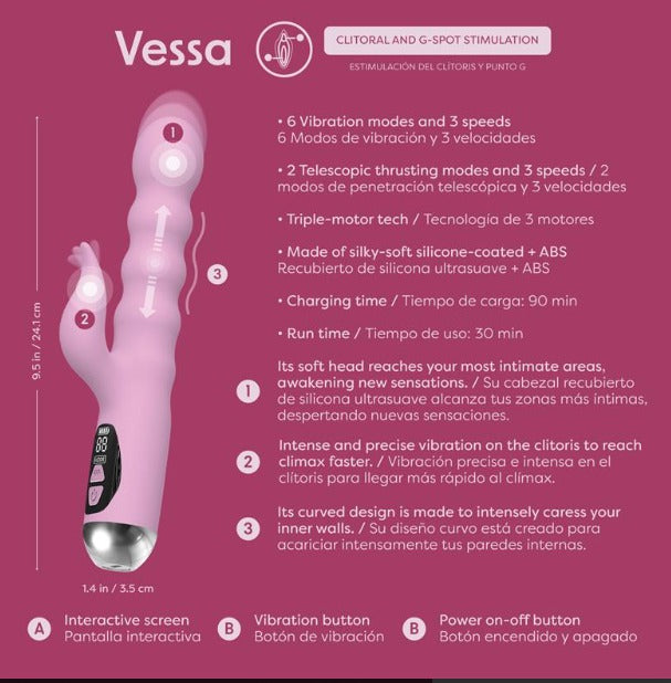 ESTIMULADOR DE PUNTO G Y CLITORIS VESSA CAMTOYZ