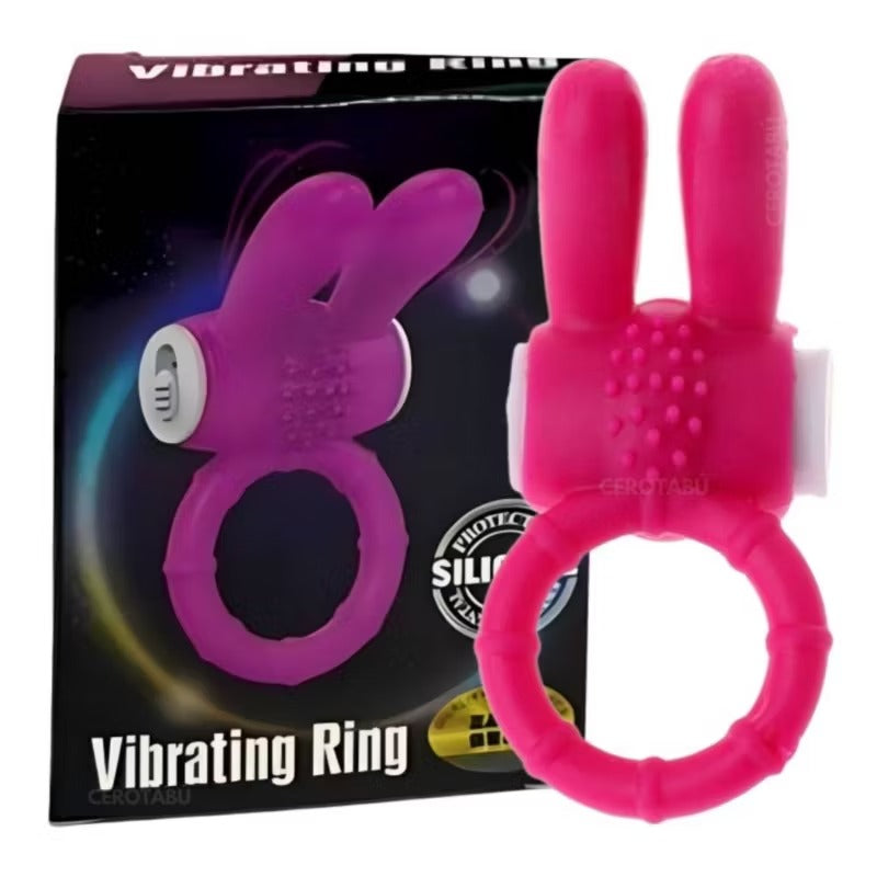 ANILLO VIBRADOR RABBIT SILICONA PILAS