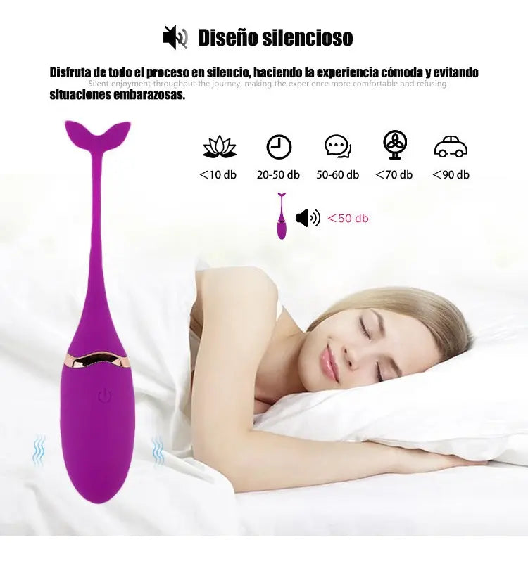 HUEVO VIBRADOR INHALAMBRICO RECARGABLE BALLENA