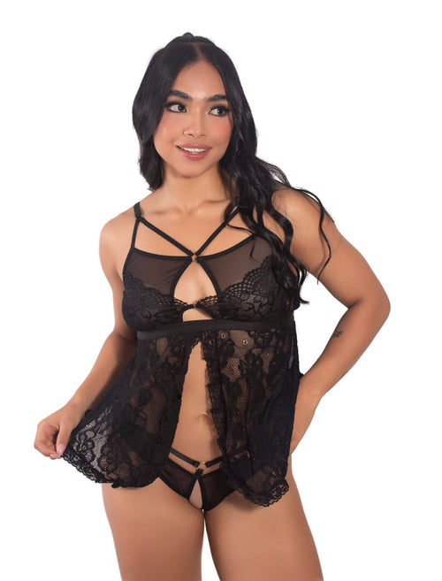 BABYDOLL + TANGA ENTREGA INMEDIATA KENIA