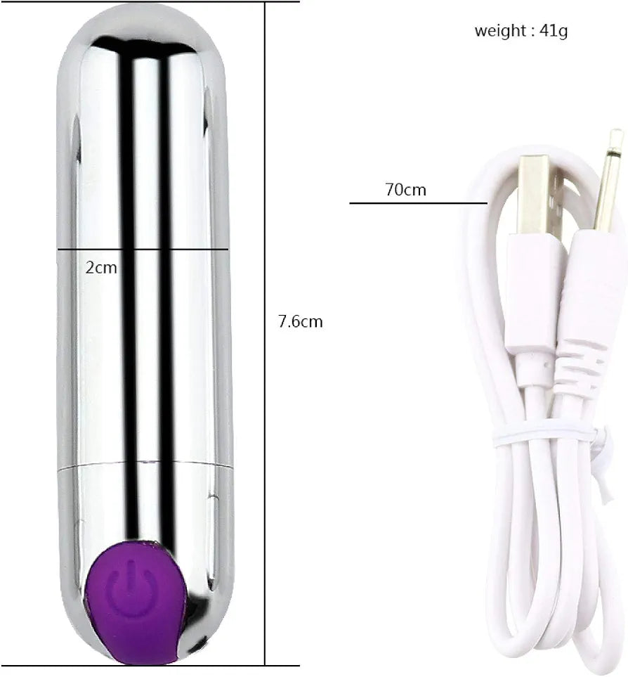 BALA RECARGABLE CROMADA USB