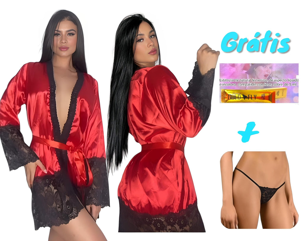KIT PROMO  (KIMONO + TANGA PELVICA (llegara en cualquier color) + GOLD FLY SACHET)