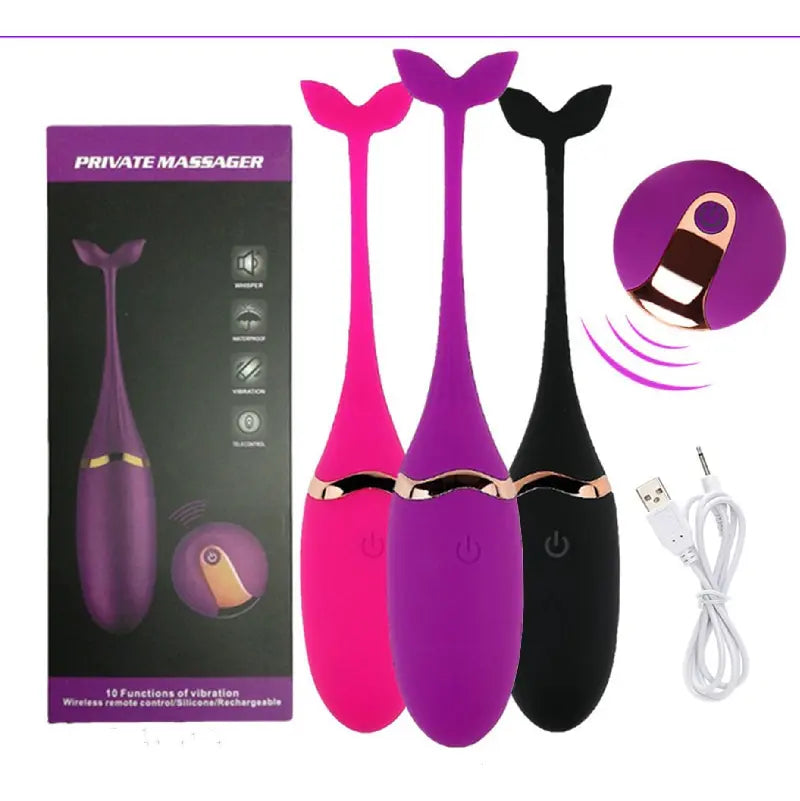 HUEVO VIBRADOR INHALAMBRICO RECARGABLE BALLENA