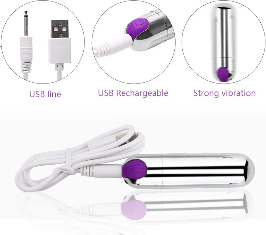 BALA RECARGABLE CROMADA USB
