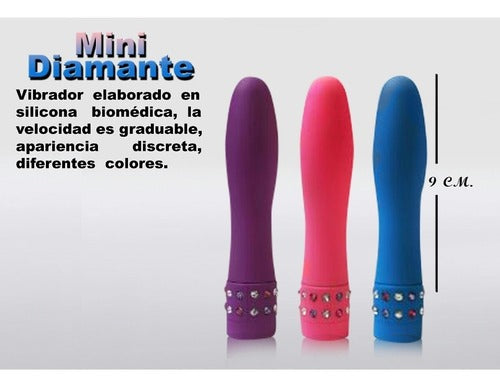 BALA MINI DIAMANTES SILICONA MEDICA